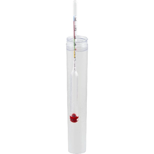 Hydrometer with potential alcohol scale , small - 2 ['alcohol meter', ' alcohol measurement', ' alcohol concentration measurement', ' alcohol indicator']