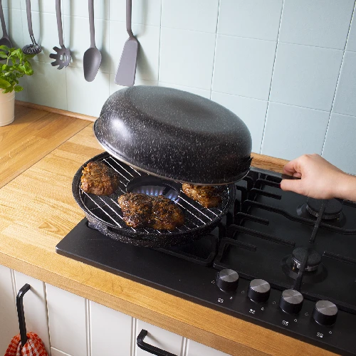 Grill pan with cover best sale