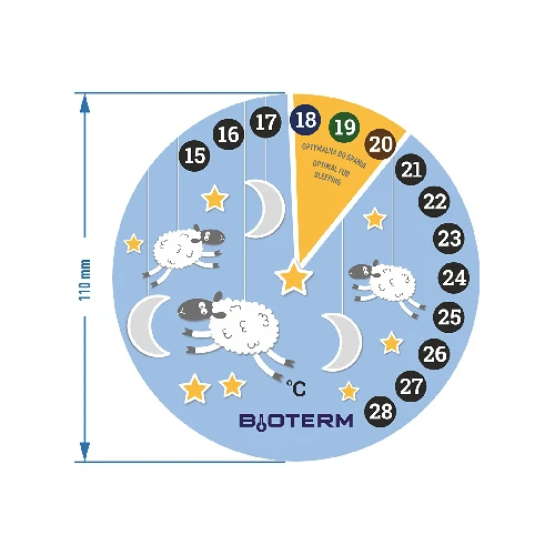 Indoor thermometer, liquid crystal, for children - 2 ['thermometer for children’s room', ' children’s thermometer', ' thermometer for child’s room', ' liquid crystal thermometer', ' self-adhesive thermometer', ' thermometer with visual scale']