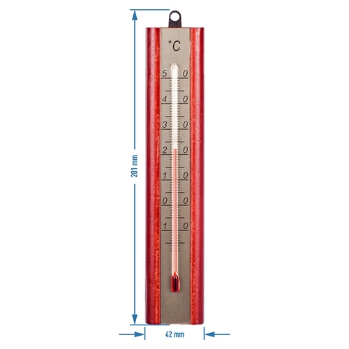 Indoor thermometer with a golden scale (-40°C to +50°C) 16cm mix - 2 ['indoor thermometer', ' room thermometer', ' thermometer for indoors', ' home thermometer', ' thermometer', ' wooden room thermometer', ' thermometer legible scale', ' thermometer golden scale']