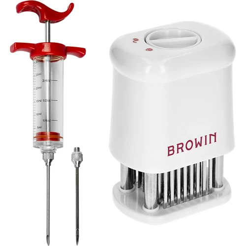 Injector 30 ml + 2 needles + meat tenderiser  - 1 ['homemade processed meat', ' smoking', ' homemade products', ' homemade product', ' processed meat', ' white sausage', ' sausage smoking', ' sausage', ' processed meat', ' self-made products', ' curing', ' injecting', ' injector', ' curing brine', ' brine', ' tenderiser for steaks', ' meat tenderiser']