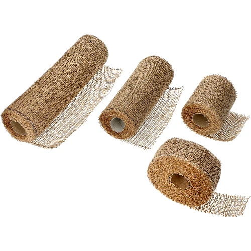 Jute fabric 20 cm / 5 m - 18 ['fabric of jute', ' jute fabric', ' fabric to protect trees', ' natural jute fabric', ' jute eco-friendly fabric', ' binding fabric', ' craft fabric']