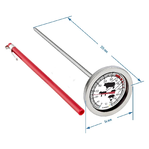 Meat Thermometer Analog 120º-210ºF (MT200) Stainless Steel