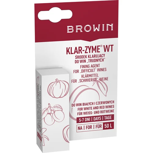 KLAR-ZYME- fining agent for difficult wines, 10ml for 50l  - 1 ['wine clarification agent', ' klarowin for wine', ' for wine clarification', ' wine-making accessories', ' homemade wine ']