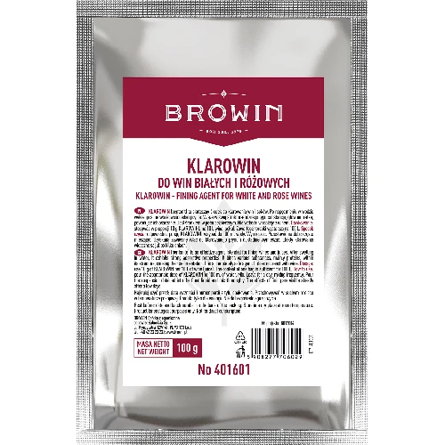 Klarowin fining agent for white and rose wines 100 g  - 1 ['for clarification of wines and juices', ' for white and rosé wines', ' for removing cloudiness', ' bentonite', ' house wine', ' clear wine']