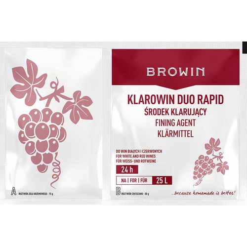 Klarowin Turbo 2 fining agent, 65 g  - 1 ['Clarifier', ' for the clarification of wines', ' clarifying agent', ' agent for turbidity in wine', ' chitosan for clarification', ' silica for clarification', ' clarifying agent 24 h']