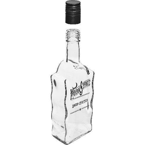 Klasztorna bottle 0.5 L, with screw cap, "Moonshine" print - 12 pcs - 6 ['printed bottle', ' moonshine', ' tincture bottle', ' vodka bottle', ' vodka bottle', ' decorative bottle', ' 500 ml bottle', ' glass bottle', ' wedding bottle', ' screw cap bottle', ' moonlight', ' browin bottles', ' super bottle']