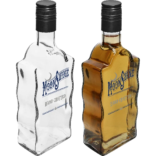 Klasztorna bottle 0.5 L, with screw cap, Moonshine two-colour print - 4 pcs - 6 ['printed bottle', ' moonshine bottle', ' liquor bottle', ' vodka bottle', ' vodka bottle', ' decorative bottle', ' 500 ml bottle', ' glass bottle', ' wedding bottle', ' bottle with cap', ' moonshine bottle', ' browin bottles', ' superbottle', ' wave bottle']