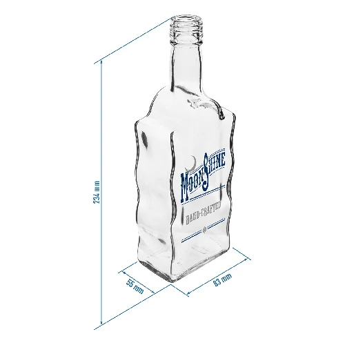 Klasztorna bottle 0.5 L, with screw cap, Moonshine two-colour print - 4 pcs - 8 ['printed bottle', ' moonshine bottle', ' liquor bottle', ' vodka bottle', ' vodka bottle', ' decorative bottle', ' 500 ml bottle', ' glass bottle', ' wedding bottle', ' bottle with cap', ' moonshine bottle', ' browin bottles', ' superbottle', ' wave bottle']