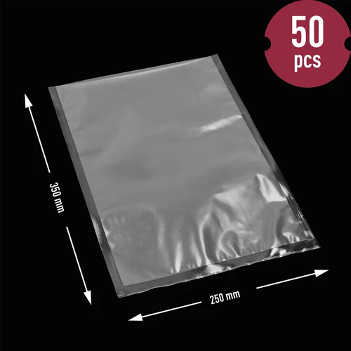 Knurled bags for vacuum sealer, 25 x 35 cm, 50 pcs - 6 ['knurled bags', ' vacuum sealer bags', ' vacuum packing bags', ' food bags', ' vacuum sealer films', ' vacuum packing', ' home food storage', ' heat sealer films', ' knurled films', ' advantages of vacuum packing', ' heat sealer bags', ' why vacuum packing', ' storage of produce and food products', ' how to pack food']