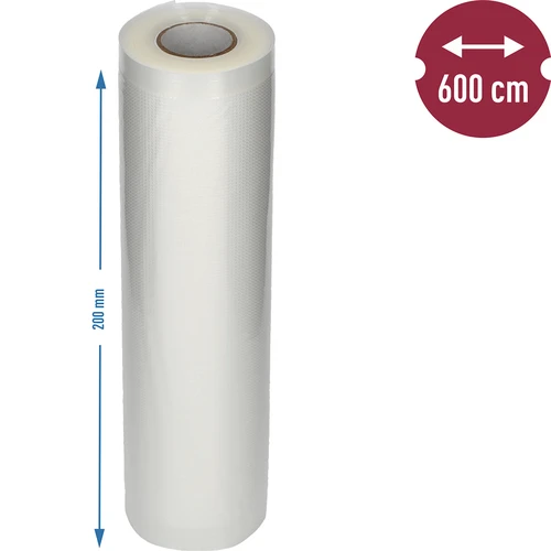 Knurled film sleeve - for vacuum sealer, 20 x 600 cm - 6 ['knurled film', ' vacuum sealer film', ' vacuum packing film', ' food packing film', ' vacuum sealer films', ' vacuum packing', ' home food storage', ' heat sealer films', ' advantages of vacuum packing', ' why vacuum packing', ' storage of produce and food products', ' how to pack food']