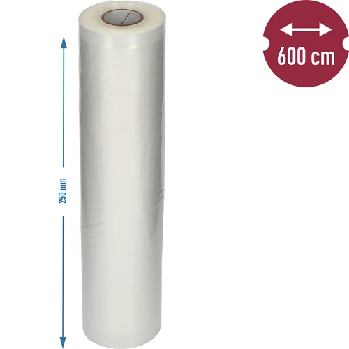 Knurled film sleeve - for vacuum sealer, 25 x 600 cm - 6 ['knurled film', ' vacuum sealer film', ' vacuum packing film', ' food packing film', ' vacuum sealer films', ' vacuum packing', ' home food storage', ' heat sealer films', ' advantages of vacuum packing', ' why vacuum packing', ' storage of produce and food products', ' how to pack food']