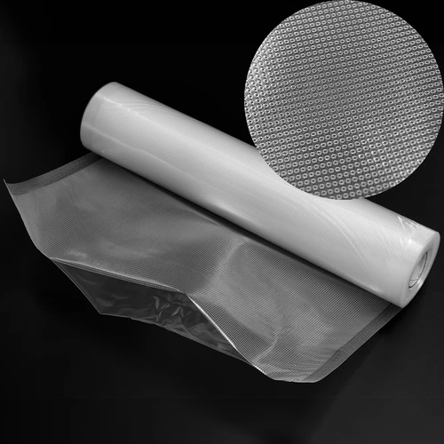 Knurled film sleeve - for vacuum sealer, 28 x 600 cm - 2 ['knurled film', ' vacuum sealer film', ' vacuum packing film', ' food packing film', ' vacuum sealer films', ' vacuum packing', ' home food storage', ' heat sealer films', ' advantages of vacuum packing', ' why vacuum packing', ' storage of produce and food products', ' how to pack food']