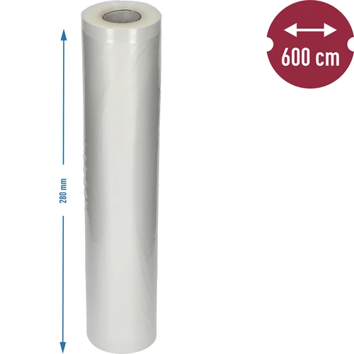 Knurled film sleeve - for vacuum sealer, 28 x 600 cm - 6 ['knurled film', ' vacuum sealer film', ' vacuum packing film', ' food packing film', ' vacuum sealer films', ' vacuum packing', ' home food storage', ' heat sealer films', ' advantages of vacuum packing', ' why vacuum packing', ' storage of produce and food products', ' how to pack food']