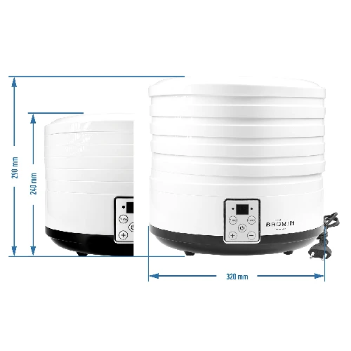 Large 500W food drier - 12 ['large food drier', ' mushroom drier', ' dried fruit', ' dried vegetables', ' food storage', ' food drying', ' food driers', ' adjustable temperature', ' high power', ' 500W food drier', ' dehydrator']