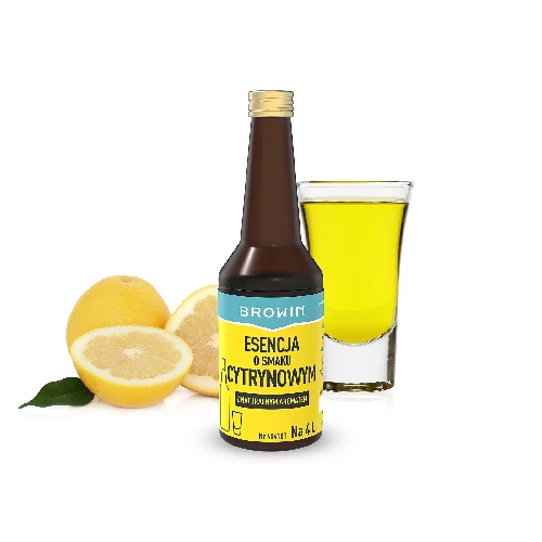 Lemon flavoured essence with natural aroma for 4 L - 40 ml - 3 ['lemon vodka', ' lemon liqueur', ' lemon infusion liqueur', ' Strands essence', ' BROWIN flavouring essence']