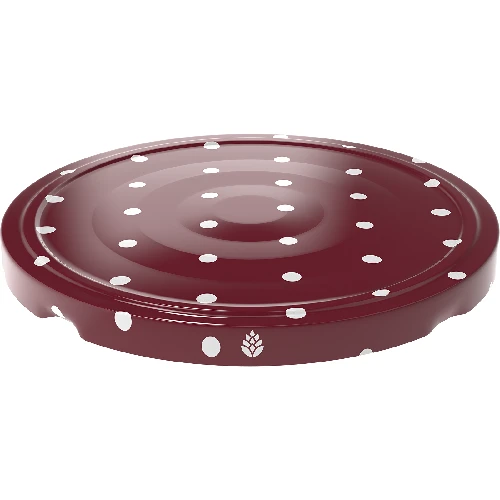 Lid Ø66/4 polka dot mix - 10 pcs - 6 ['jar lids', ' lids with safety button', ' jar lids', ' TO lids', ' twist-off lids', ' Ø66 lids', ' polka dot lids', ' dotted lids', ' Ø66 lids', ' 4-catch lids', ' browin lids']