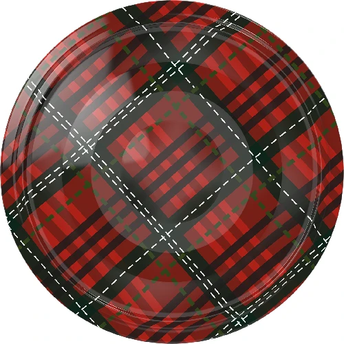 Lid Ø66/4 tartan mix, 10 pcs - 5 ['jar lids', ' lids with safety button', ' jar lids', ' TO lids', ' twist-off lids', ' Ø66 lids', ' tartan pattern lids', ' Ø66/4 lids', ' 4-catch lids', ' Browin lids']