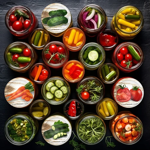 Lid Ø66 vegetable photos - 10 pcs - 19 ['lids', ' jar lid', ' jar lids', ' jar caps', ' caps for jars', ' jar lid Ø66', ' Ø66']