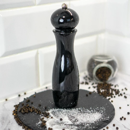 Manual salt and pepper grinder, 21 cm, black - 3 ['hand grinder', ' pepper mill', ' ground pepper', ' ground salt', ' peppercorns', ' ceramic grit', ' black pepper mill']