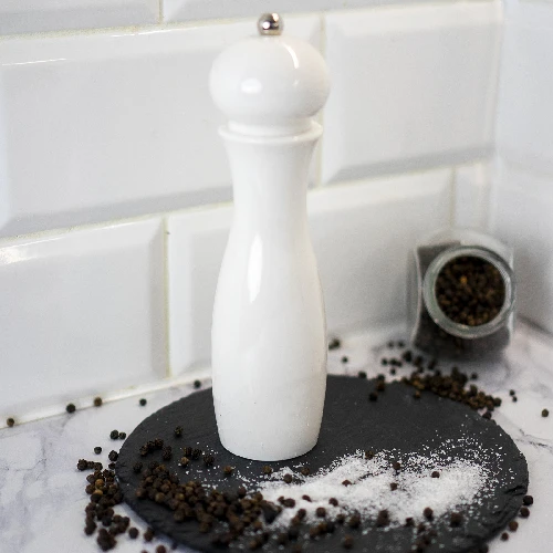 Manual salt and pepper grinder, 21 cm, black - 6 ['hand grinder', ' pepper mill', ' ground pepper', ' ground salt', ' peppercorns', ' ceramic grit', ' black pepper mill']