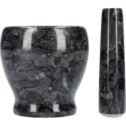 Marble kitchen mortar, black, Ø 10.5 cm - 4 ['mortar', ' mortar and pestle', ' marble mortar', ' stone mortar', ' mortar made of stone', ' kitchen mortar', ' mortar for herbs', ' mortar made of marble', ' decorative mortar', ' mortar for kitchen', ' mortar for herbs', ' mortar for spices', ' elegant mortar', ' attractive mortar']