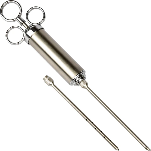 Meat injector with 2 injection needles  - 1 ['home-made sausages', ' smoking', ' home-made products', ' home-made sausages', ' home-made pate', ' white sausage', ' sausage smoking', ' sausage', ' cold meat', ' meat', ' local specialities', ' dinner']