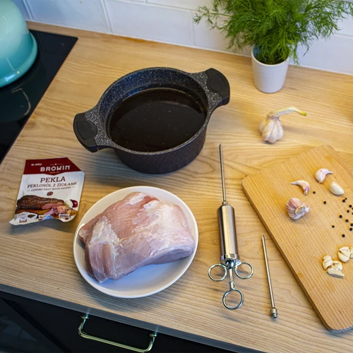 Meat injector with 2 injection needles - 12 ['home-made sausages', ' smoking', ' home-made products', ' home-made sausages', ' home-made pate', ' white sausage', ' sausage smoking', ' sausage', ' cold meat', ' meat', ' local specialities', ' dinner']