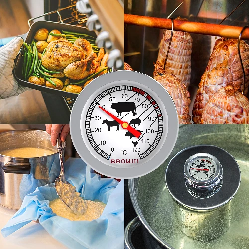 PAU Food Technology - A meat thermometer or cooking thermometer is a  thermometer used to measure the internal temperature of meat, especially  roasts and steaks, and other cooked foods. Types of Food