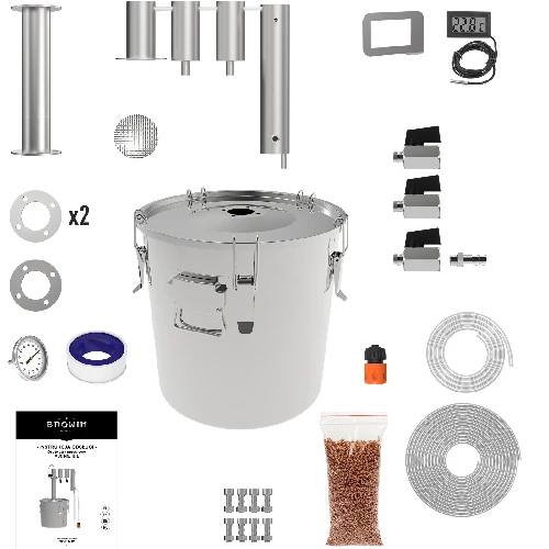 Modular still 18 L Munin - 2 ['distillation kit', ' stainless steel distiller', ' electric distiller', ' distillation apparatus', ' water distiller', ' distilled water', ' prismatic spring', ' browin distiller', ' essential oils', ' alcohol distillers', ' two sedimentations tank']