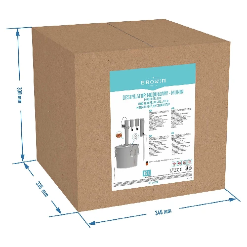 Modular still 18 L Munin - 14 ['distillation kit', ' stainless steel distiller', ' electric distiller', ' distillation apparatus', ' water distiller', ' distilled water', ' prismatic spring', ' browin distiller', ' essential oils', ' alcohol distillers', ' two sedimentations tank']
