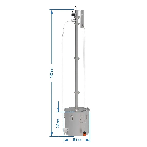 Modular still 30 L Freja – electric - 21 ['distillation kit', ' stainless steel distiller', ' electric distiller', ' distillation apparatus', ' water distiller', ' distilled water', ' prismatic spring', ' browin distiller', ' alcohol distillers', ' reflux']