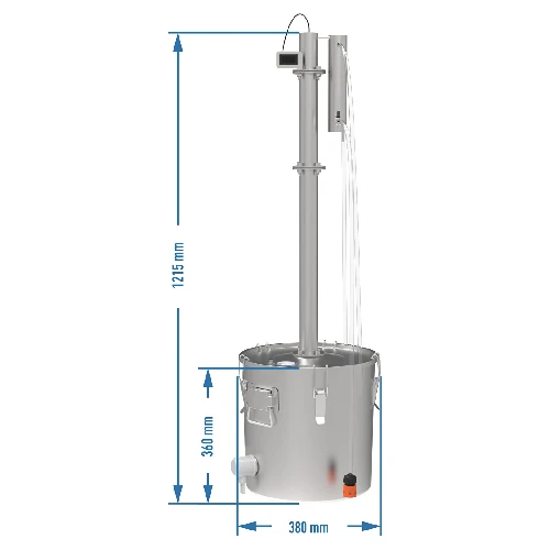 Modular still for flavouring of distillates 30 L - electric - 22 ['electric still', ' browin still', ' alcohol flavouring', ' flavouring device', ' gin', ' absinthe', ' for fruit liquor', ' essential oils', ' still for herbs', ' still for flavouring']