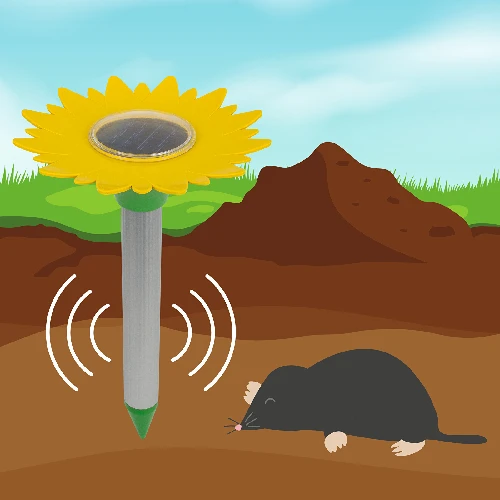 Mole repellent powered with a solar battery - 5 ['solar repeller', ' for moles', ' against moles', ' garden protection', ' for shrews', ' how to get rid of a mole', ' flower repeller']