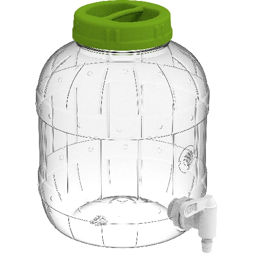 Multi-functional jar with small tap 5 L - 2 ['PET jar', ' plastic jar', ' jar made of plastic', ' multi-purpose jar', ' shatterproof jar', ' jar with tap', ' jar with small tap', ' lemonade jar', ' jar with lid and stopper', ' 5 L jar', ' lemonade', ' citronade', ' punch', ' decanting']