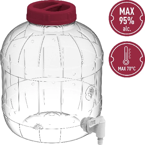 Multi-functional jar with small tap 8 L - 4 ['PET jar', ' plastic jar', ' jar made of plastic', ' multi-purpose jar', ' shatterproof jar', ' jar with tap', ' jar with small tap', ' lemonade jar', ' jar with lid and stopper']