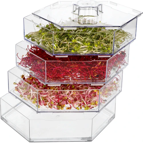 Multi tier seed sprouter + radish seeds - 3 ['healthy sprouts', ' home grown sprouts', ' sprouts vegan product', ' growing sprouts at home', ' radish sprouts', ' growing sprouts', ' radish seeds', ' seed sprouter set']