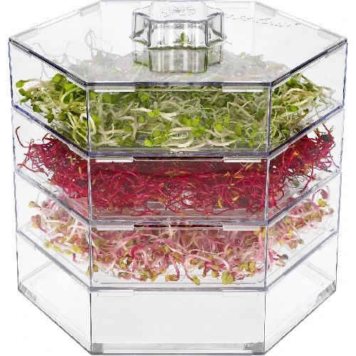 Multi-tier sprouter - a kit with 10 packs of seeds - 4 ['healthy sprouts', ' home sprout growing', ' sprouts vegan product', ' growing sprouts at home', ' sprouters', ' home sprouter', ' sprout growing', ' seeds for sprouting', ' sprouter and seed kit', ' sprouter with seeds', ' sprouter with a set of seeds', ' sprouts', ' sprouting', ' multi-tier sprouter']