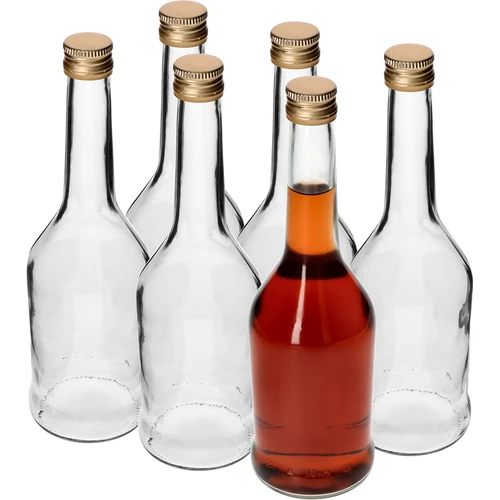 Napoleon 500 ml bottle with Ø28.6 screw cap, 6 pcs - 2 ['bottles with screw caps', ' bottle with screw cap', ' vodka bottle', ' vodka bottles', ' juice bottle', ' juice bottles', ' infusion liqueur bottle', ' infusion liqueur bottles', ' liquor bottles', ' liquor bottle', ' bottle with screw cap closure', ' bottles with screw cap closure']