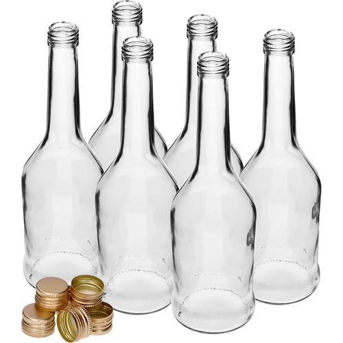 Napoleon 500 ml bottle with Ø28.6 screw cap, 6 pcs - 3 ['bottles with screw caps', ' bottle with screw cap', ' vodka bottle', ' vodka bottles', ' juice bottle', ' juice bottles', ' infusion liqueur bottle', ' infusion liqueur bottles', ' liquor bottles', ' liquor bottle', ' bottle with screw cap closure', ' bottles with screw cap closure']