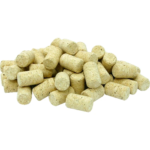 Natural agglomerated straight cork Ø22/38mm , 100pcs.  - 1 ['cork', ' cork for wine', ' bottle cork', ' wine stopper', ' wine bottles with corks']