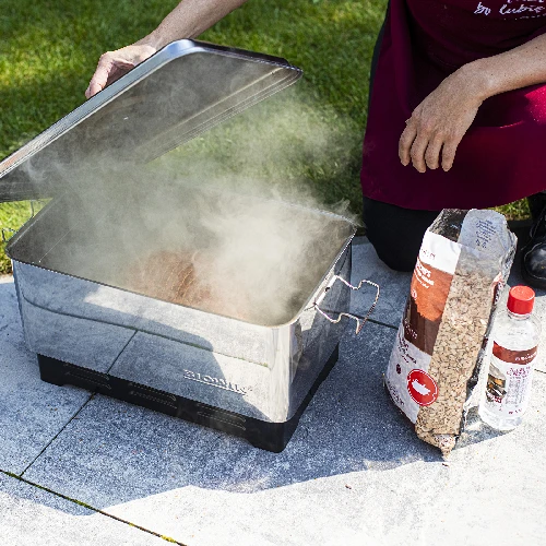 Outdoor table smoker – FAMILIAL - 16 ['smoker', ' smoked', ' smoked trout', ' smoked cheese', ' smoked pork', ' grill']