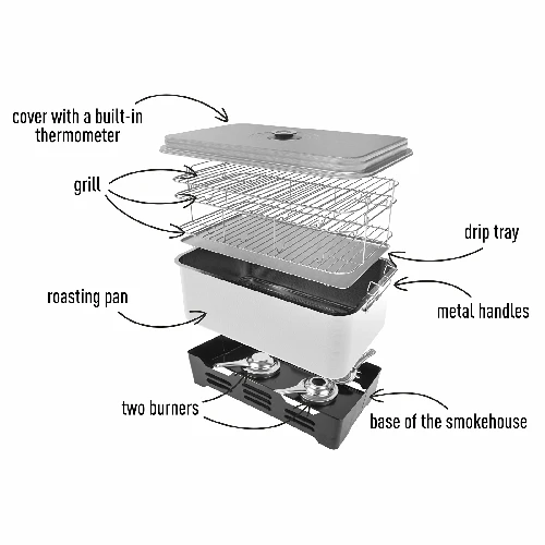 Outdoor table smoker – FAMILIAL - 3 ['smoker', ' smoked', ' smoked trout', ' smoked cheese', ' smoked pork', ' grill']