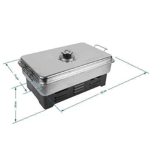 Outdoor table smoker with thermometer and woodchips - 9 ['smoker', ' smoked']