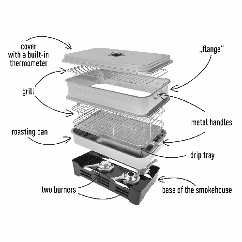 Outdoor table smoker XL - 3 ['fish smoker kit', ' fish smoker', ' smokers kit', ' smokers box', ' outdoor smokers', ' indoor bbq', ' meat smoker', ' bbq smoker box', ' stainless steel smoker', ' grill']