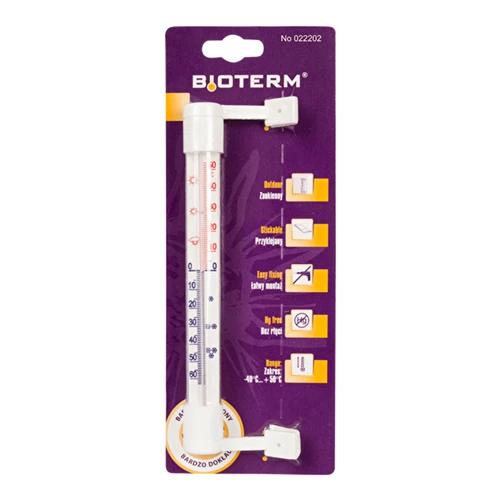 Outdoor window thermometer white  (-50°C to +50°C) 18cm - 2 ['outdoor thermometer', ' thermometer', ' outdoor window thermometer', ' thermometer legible scale', ' plastic thermometer', ' window thermometer', ' balcony thermometer', ' two-sided thermometer', ' self-adhesive thermometer']