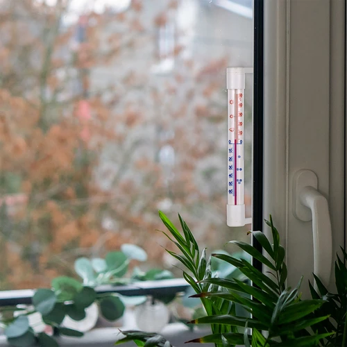 Outdoor window thermometer white  (-50°C to +50°C) 18cm - 7 ['outdoor thermometer', ' thermometer', ' outdoor window thermometer', ' thermometer legible scale', ' plastic thermometer', ' window thermometer', ' balcony thermometer', ' two-sided thermometer', ' self-adhesive thermometer']