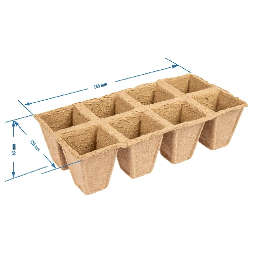 Biodegradable Seed Starting Pots | 100% Organic Recycled Paper | 60 3.5”  Pots, 24 Wooden Tags