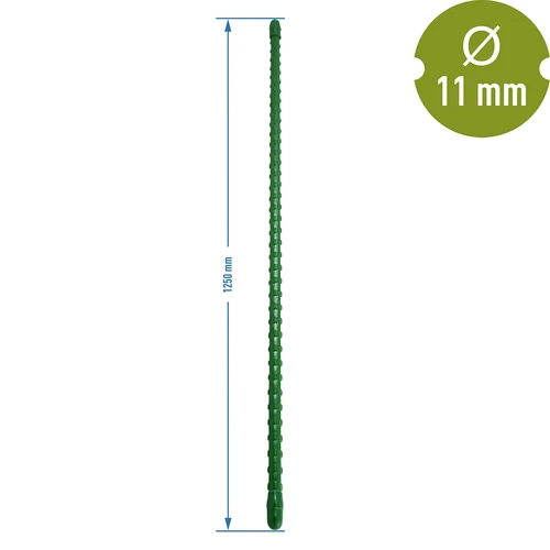 PE-coated steel pole 1,25mx11mm - 2 ['steel support for plants', ' plant pole', ' flower pole', ' potted flower poles', ' plant pole castorama']