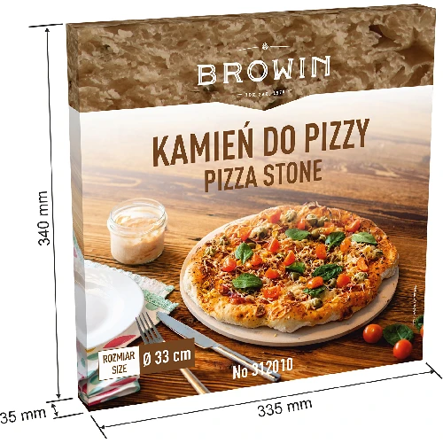 Pizza stone, made of cordierite, round, 33 cm - 8 ['for baking pizza', ' Italian pizza', ' for baking bread', ' for a gift', ' round pizza stone']